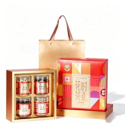 虎标茶 虎标  黄芪 黑果枸杞 桑葚 芡实 代用茶 中秋礼物 礼盒装4罐 560g