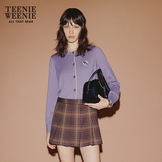 TEENIE WEENIE 含绵羊毛 假两件圆领针织开衫 紫色 S
