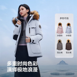 波司登 反季90鹅绒冬季极寒羽绒服男女情侣同款加厚大毛领商场同款外套（4色可选）