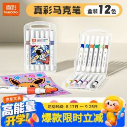 真彩 12色丙烯马克笔 单头不透色可叠色 604