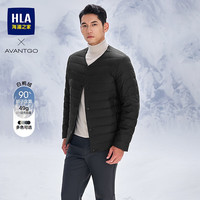 海澜之家 HWRAW4J072A 白鸭绒 黑色 XL 男士羽绒服