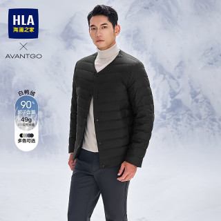 海澜之家 羽绒服男25新轻商务经典系列白鸭绒外套男冬HWRAW4J072A 黑色5H XL 180/96A 推荐151~164斤
