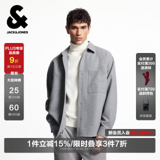 杰克琼斯 杰克·琼斯（JACK&JONES）男装秋季衬衫男士长袖外套宽松潮流穿搭新款休闲上衣