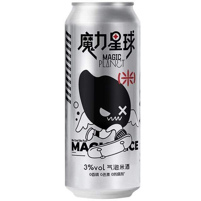 魔力星球 气泡清爽果酒 低度微醺糯米酒 500ml/瓶