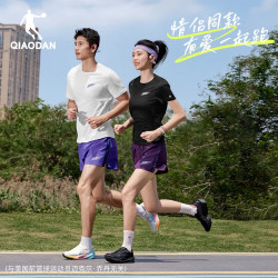 乔丹 飞影马拉松短袖男t恤2025夏季透气速干衣跑步运动T 黑色 XL