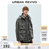 UR UR UR2026春季新款男装城市游猎七夕情侣宽松夹克外套UML150051 深灰 S (XS-S)