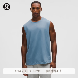 lululemon 丨Mesh Soft Jersey男士网面针织背心 芯吸 LM1416S 钢青 XS