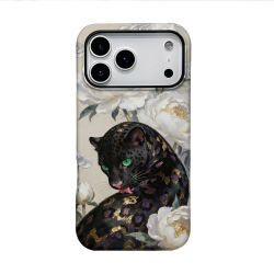 C 【真液态硅胶|裸机手感】清雅黑豹 iPhone11-17系列苹果手机壳