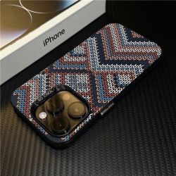 C 【真液态硅胶|裸机手感】编织纹理 iPhone11-17系列苹果手机壳