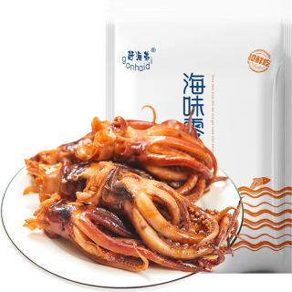 赶海弟 香辣鱿鱼须500g（25包）即食零食