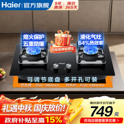 海尔 燃气灶5.2KW猛火一级能 猛火蓝焰BE53