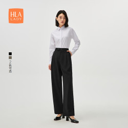 海澜之家 西裤女装款时尚通勤裤子女装春秋旷野美拉德 黑色Y2 S 155/64A 建议85-100斤