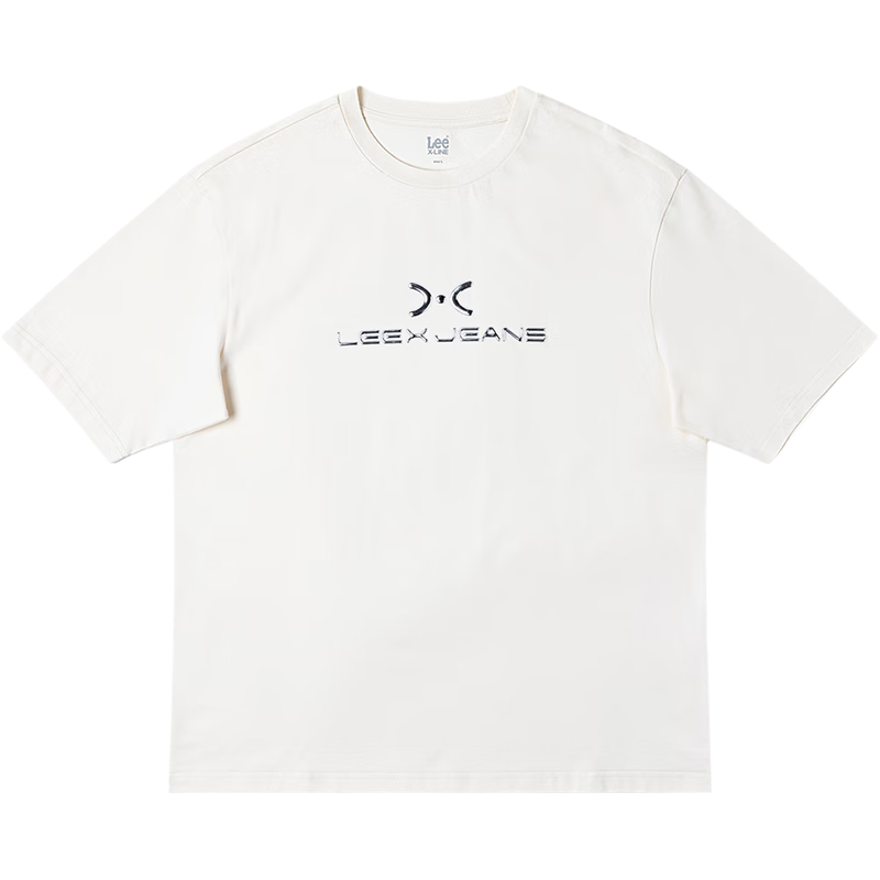 Lee LUT0098483RX 宽松圆领短袖T恤 米白色 M