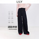 LILY 2026春新款含莱赛尔复古原色丹宁高腰休闲通勤阔腿裤牛仔裤女 419牛仔蓝 S