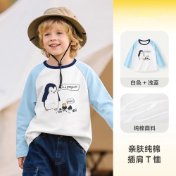 小班郎 宝宝长袖T恤秋冬纯棉衣服中小童打底衫男童上衣女童秋装童装fs