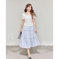爱依服 大码女装2025夏季法式温柔小女人气质百搭单裙