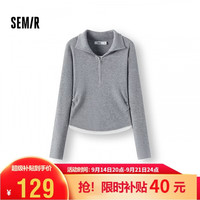 森马 陈都灵|针织衫女冬季假两件女装上衣26冬新款收腰显瘦含羊毛毛衫