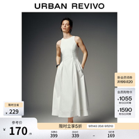 UR UR2026春季新款女装魅力无袖拼接V型剪裁圆领连衣裙UWG760056