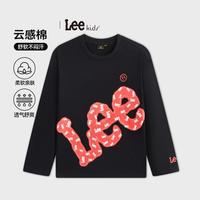 Lee 春秋装男女中大童长袖T恤纯棉亲肤儿童上衣经典LOGO学生内搭