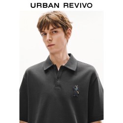 UR UR2026夏季新款男装休闲日常立体刺绣衬衫领马球衫UUY460022+