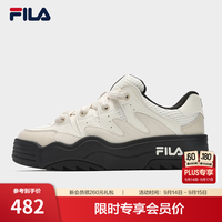 FILA 斑斓鞋丨FILA厚底女子板鞋秋季增高透气百搭 奶白/杏仁奶白-GA 37.5