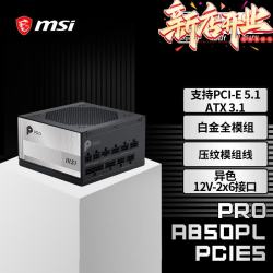 微星 白金全模组系列PRO MAX A850P PCIE5 额定850W