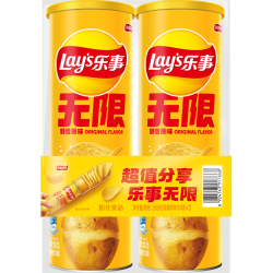 乐事 无限 薯片 原味 104g*2罐