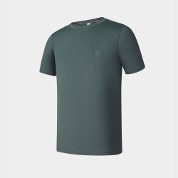 FILA 男装运动T恤男士健身简约防晒舒适百搭透气针织短袖衫