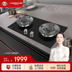 帅丰 KZ03双灶家用猛火燃气灶嵌入式天然气液化气灶具 天然气12T