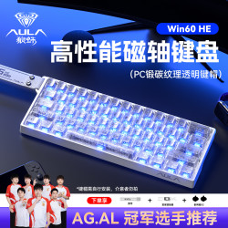 狼蛛 WiN 60HE 磁轴机械键盘 60键 8KHz回报率 灰木磁轴 有线