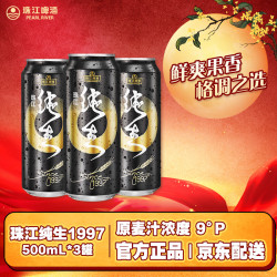 珠江啤酒 1997 纯生啤酒 500ml*3听