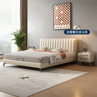 帕沙曼 软包实木轻奢现代简约主卧家具DA50611G 床头柜（不含床）