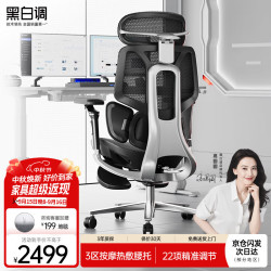 黑白调 E3Pro+ 智能按摩加热腰托 人体工学椅