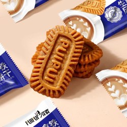 皇大雄比利时焦糖风味咸味饼干网红爆款休闲零食独立包装工厂直营