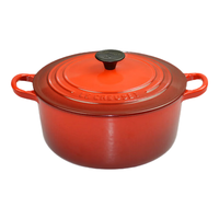 LE CREUSET 酷彩 炖锅(22cm、3.3L、铸铁、樱桃红、不锈钢盖耳)