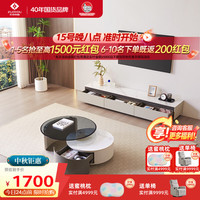 左右家私 左右现代简约高级感客厅岩板圆茶几电视桌电视柜子地柜DCJ7006D