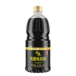 千禾 酱油千禾0味极鲜1.52kg生抽零添加酿造家用调味炒菜点瓶装头道