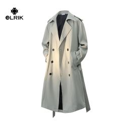 OLRIK 春秋季情侣款双排扣风衣外套