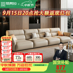 蒂梵拉 真皮沙发客厅现代简约加厚牛皮大小户型直排三人位四人位皮艺沙发