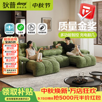 狄普 电动功能拖床防猫抓绒布沙发带倒翻边几遥控语音多功能沙发清曜座
