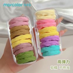 马卡乐 高弹力春夏毛巾发圈女头饰不伤发高马尾发绳儿童扎头发皮筋