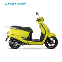 力帆 繁花元气黄LF150T-R国四电喷踏板燃油摩托车 省油新手代步