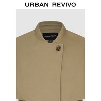 URBAN REVIVO UWG160113 燕麦格雷真两件腰带斗篷风衣