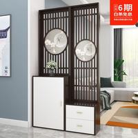 冠私 玄关柜鞋柜一体入户屏风柜隔断进门遮挡客厅简约现代装饰家用柜子 商家包安装， 高200*宽110花梨色60+50