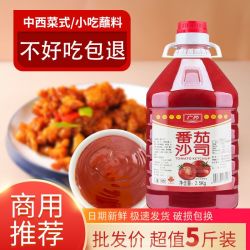 广邦番茄酱商用批发桶装番茄沙司煎饼沙拉西红柿酱手抓饼薯条蘸酱