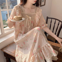 浪莎 公主风睡裙女夏季出门甜美睡衣高级感ins宽松薄款家居服