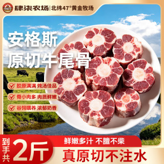 肆柒农场 牛尾骨2斤国产齐齐哈尔安格斯生鲜牛肉红焖骨汤源头直发
