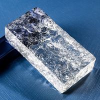 德克邦 玻璃砖 超白实心玻璃砖隔断墙玻璃墙砖方形玻璃透明热熔砖水晶砖 双面冰纹