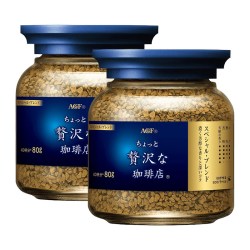AGF 日本进口AGF咖啡美式黑咖啡无蔗糖提神速溶冻干咖啡80g*2