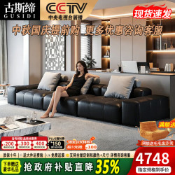 古斯缔像素沙发客厅2026新款意式极简Minotti现代轻奢真皮沙发 2.8米直排